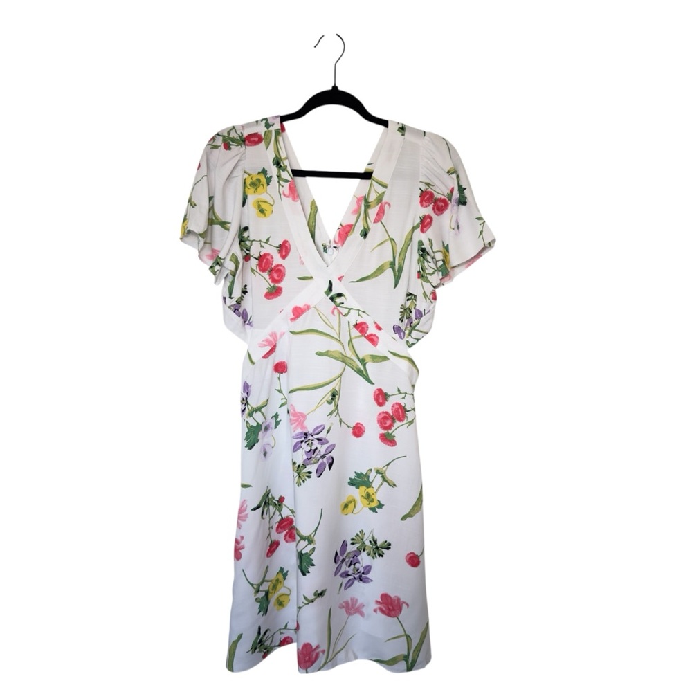 Loft Women’s Size 10 Dress Botanical Cutout Side Floral Fairycore Cottagecore - Picture 2 of 12